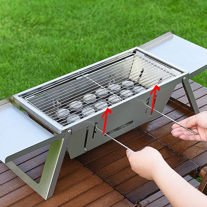 Opvouwbare buitenbarbecue van roestvrij staal