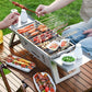 Opvouwbare buitenbarbecue van roestvrij staal