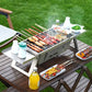 Opvouwbare buitenbarbecue van roestvrij staal