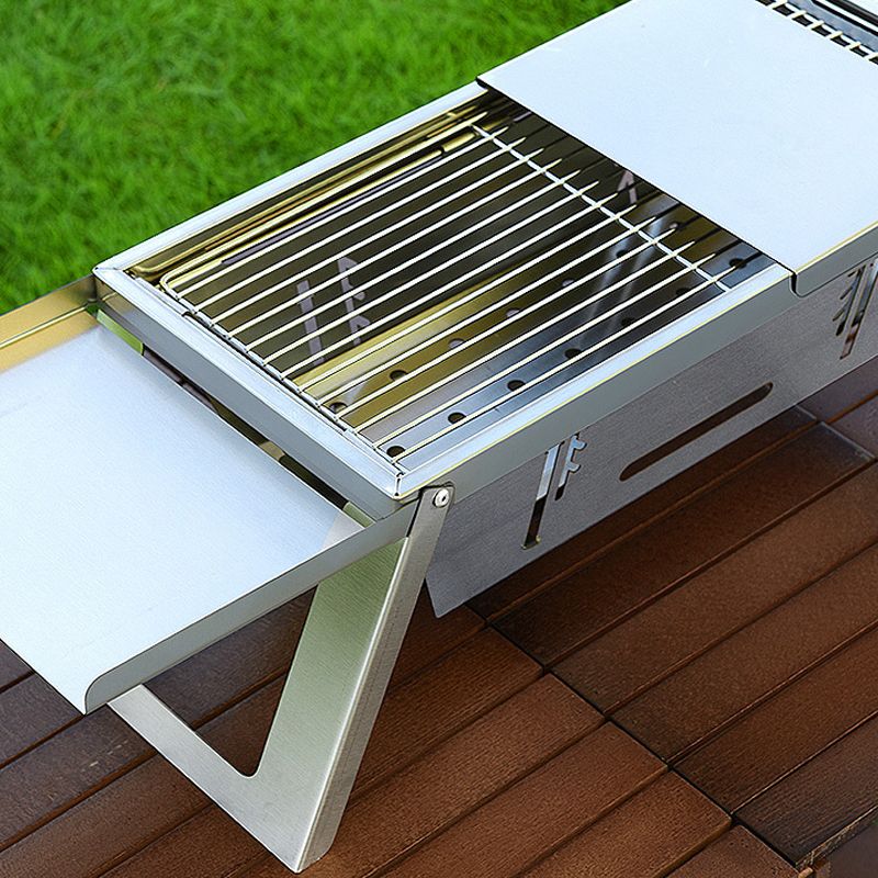 Opvouwbare buitenbarbecue van roestvrij staal
