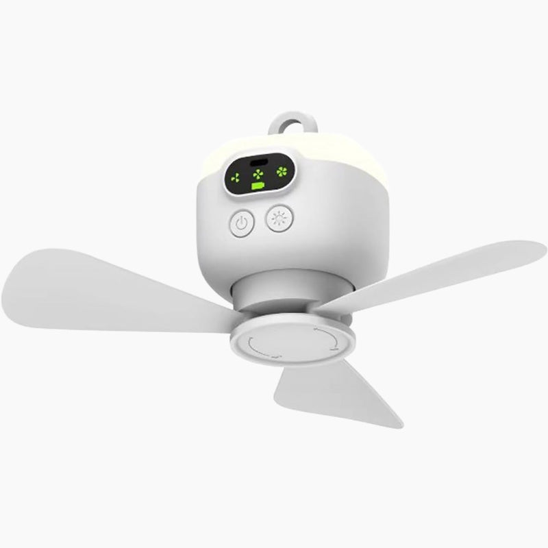 ⏳🔥TIJDELIJK 50% KORTING! 🌬️ Oplaadbare plafondventilator met LED-verlichting – Koel en helder, waar je ook bent ✨
