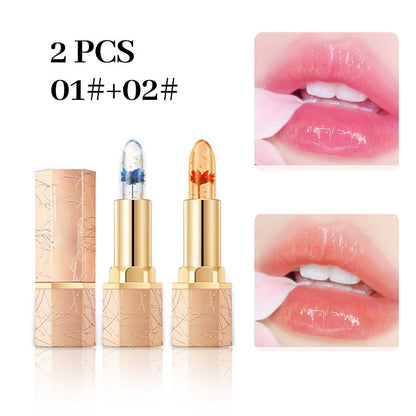 Crystal Flower Temperatuur Kleurverandering Jelly Lipstick