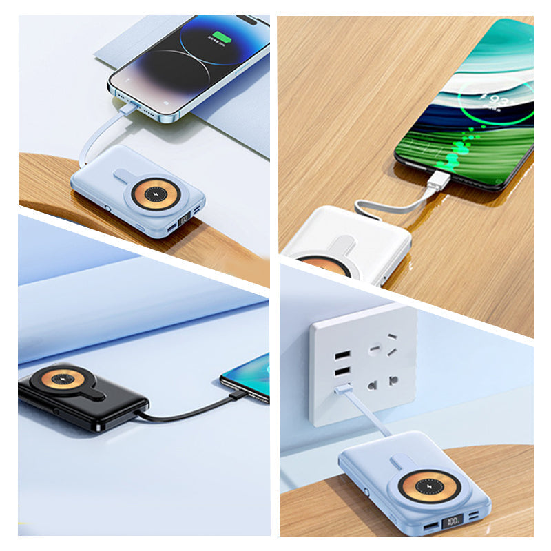 🔥Hot Sale 50% korting🔋Magnetische draadloze powerbank 10000mAh snellader met telefoonhouder