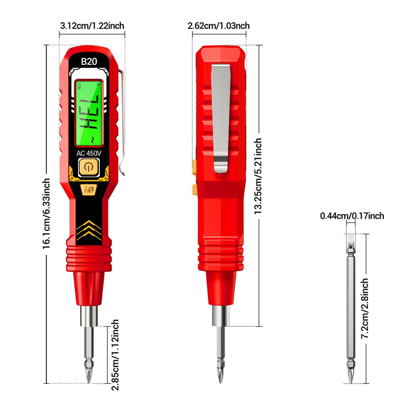 🔥Contactloze spanningstester met LCD-scherm