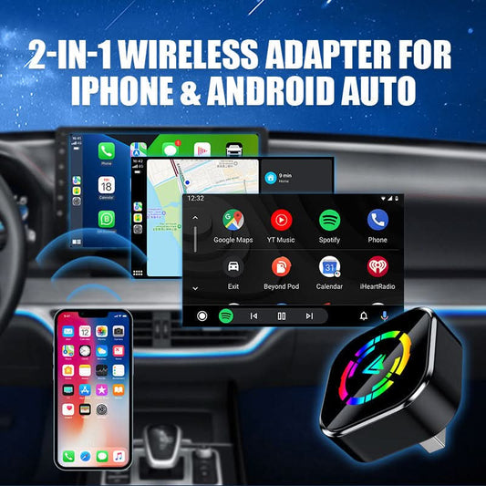 🔥2026 Hot Sale 50% Korting🔥2-in-1 Draadloze Adapter voor iPhone & Android Auto