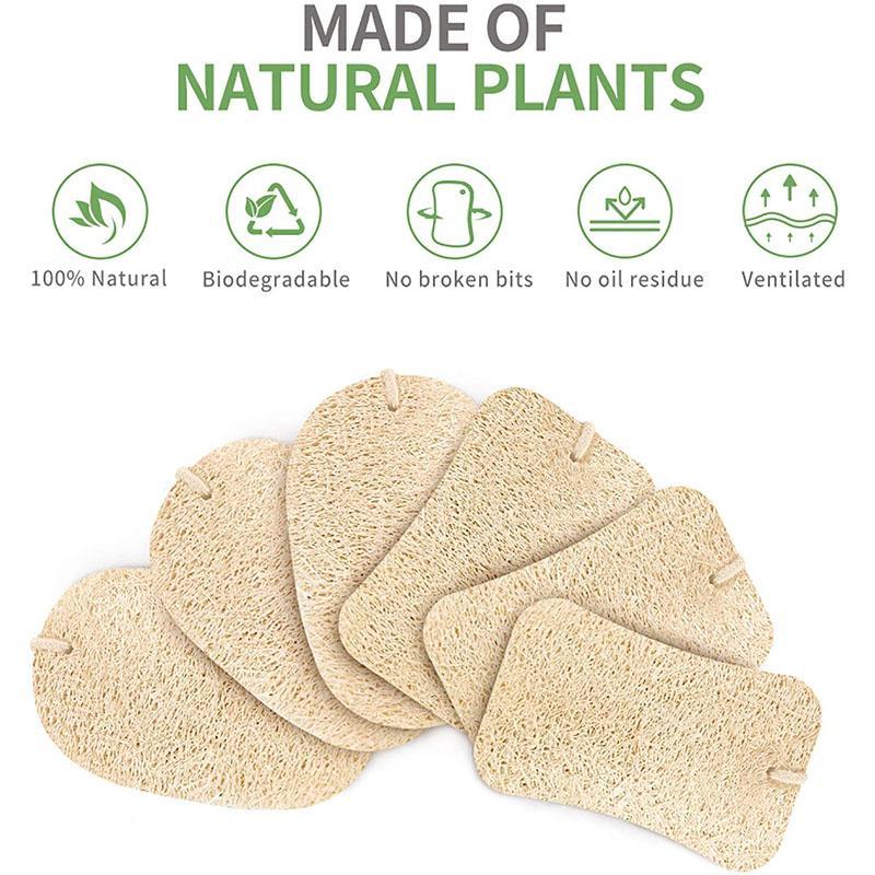 Praktische natuurlijke loofah spons voor schoonmaak (5 stuks)