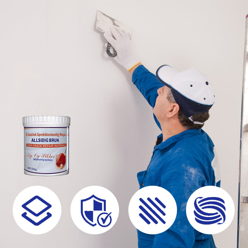 Elastische en scheurvaste reparatiepasta voor muren