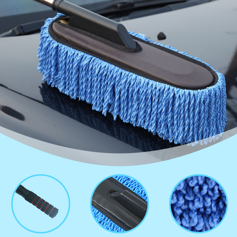 Uittrekbare borstel met zachte haren voor het wassen van de auto