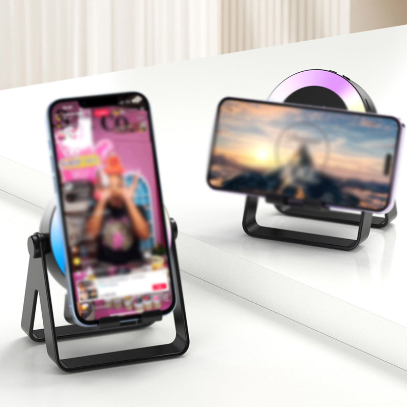 📱 🔊 2025 Nieuwe 4-in-1 multifunctionele mobiele telefoonstandaard met Bluetooth-luidspreke