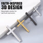✝️ Metal Jesus Christ Kruis Badge Stickers | 3D Kruis Zelfklevende Auto-Overlay Kratervuller