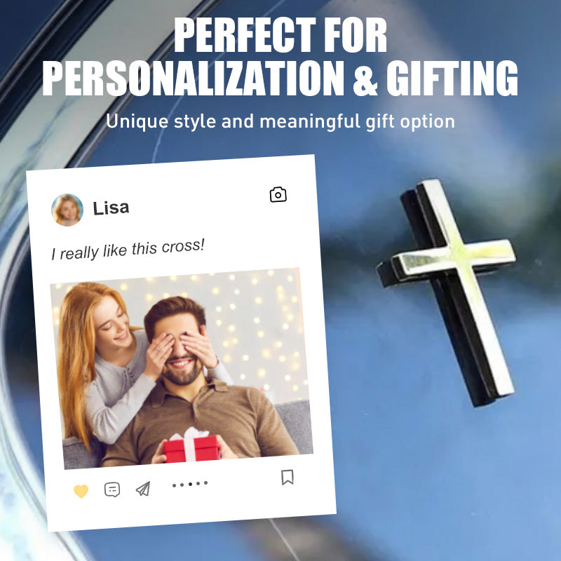✝️ Metal Jesus Christ Kruis Badge Stickers | 3D Kruis Zelfklevende Auto-Overlay Kratervuller
