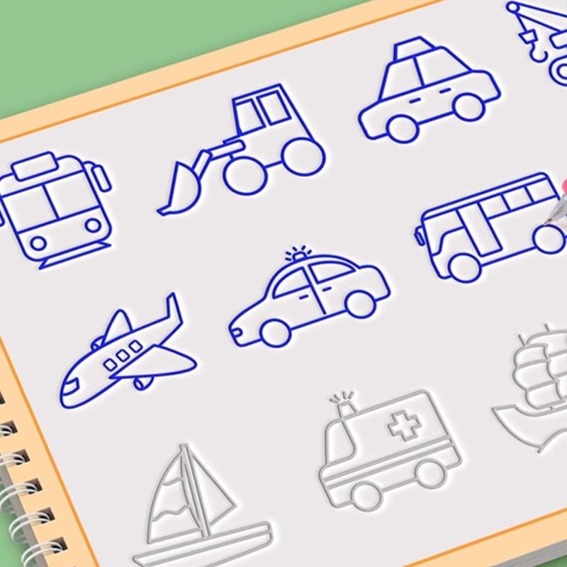 Tekenboek met 8 thema's: cartoons om over te trekken🥳🖍️ Meer dan 50.000 gezinnen hebben ervoor gekozen!