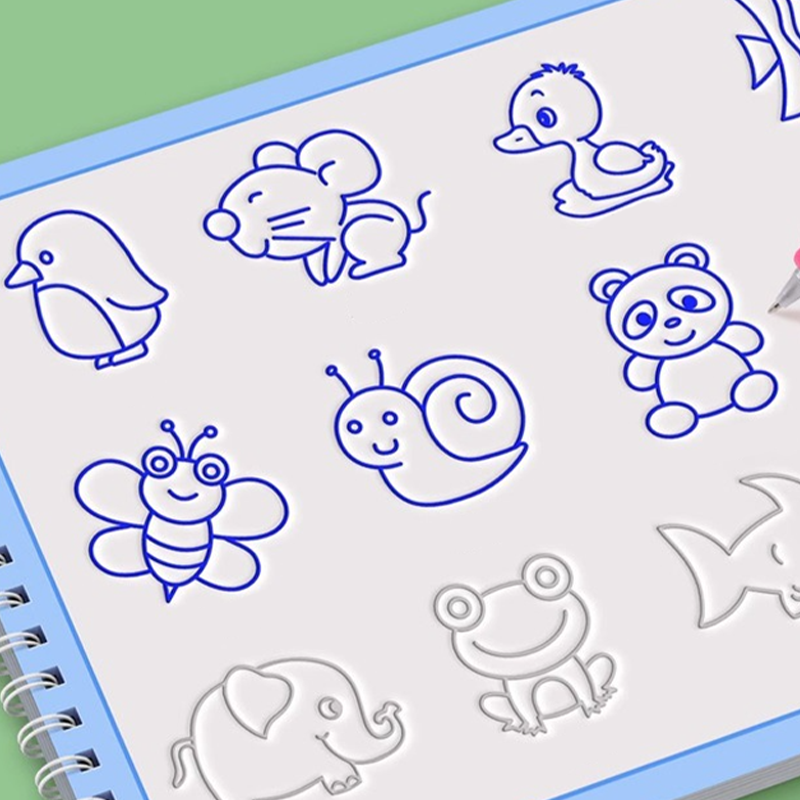 Tekenboek met 8 thema's: cartoons om over te trekken🥳🖍️ Meer dan 50.000 gezinnen hebben ervoor gekozen!