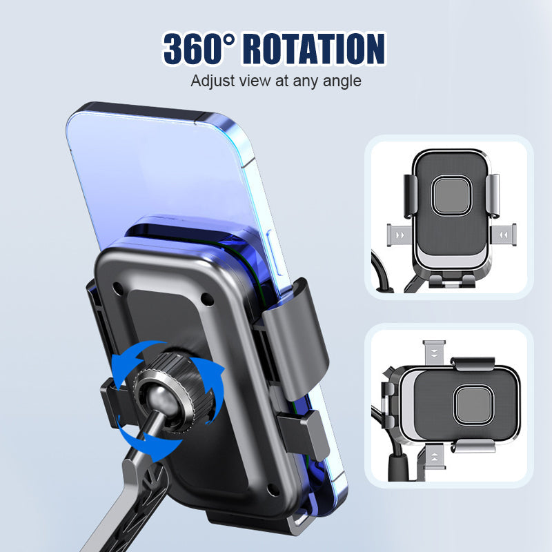 🔇📱 50% KORTING! Stop met het slopen van je cameralens door stuurschokken! Deze houder absorbeert élke trilling, of je nou over klinkers klapt of een bospad scheurt. Je telefoon blijft stilstaan, jij blijft navigeren!