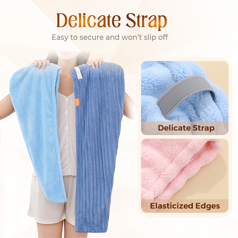 💖Uitverkoop 50% Korting💖Grote haarhanddoek met veilige band voor vrouwen💆‍♀️🛁