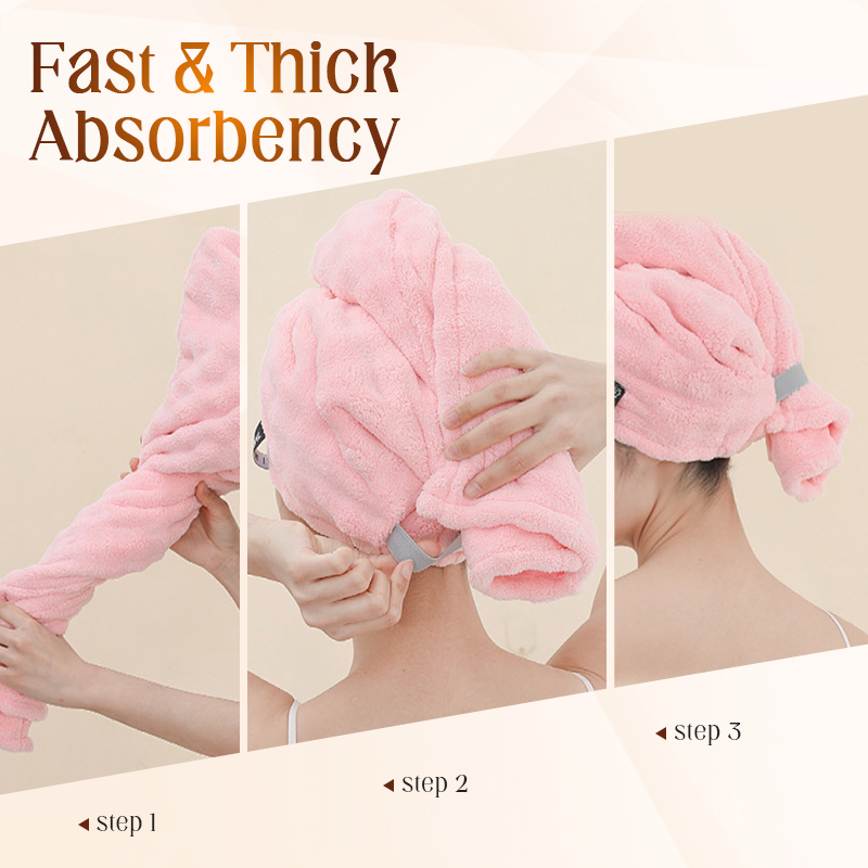 💖Uitverkoop 50% Korting💖Grote haarhanddoek met veilige band voor vrouwen💆‍♀️🛁