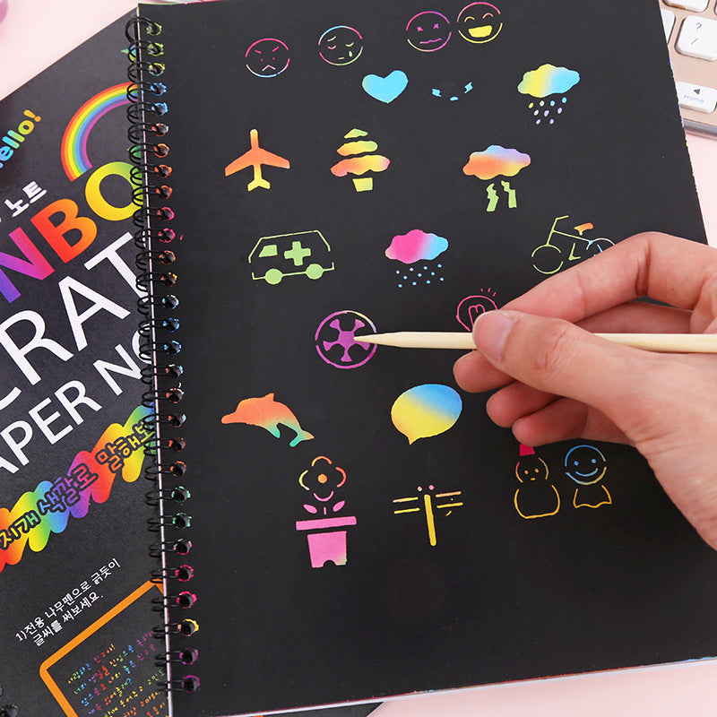 🔥50% korting🔥Creatief regenboog-krasboekje