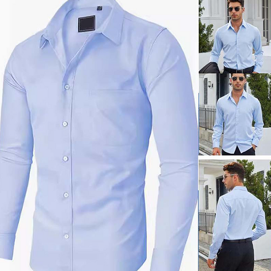 🎁2026 Nieuw binnen 50% KORTING💥Effen shirt met lange mouwen