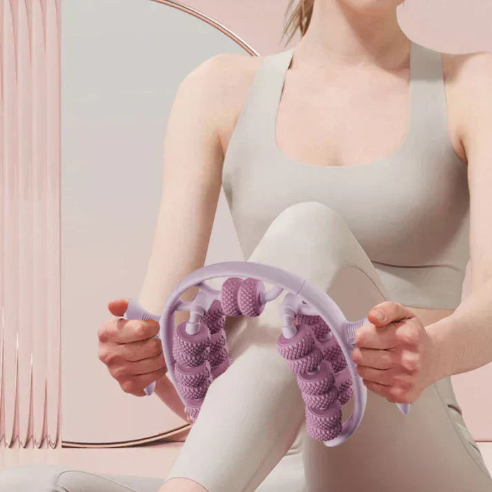 Waarom zou je met stijve benen blijven rondlopen? Rol, kneed en ontspan je kuiten en dijen met één handmatige roller – voor herstel na training of een lange werkdag.