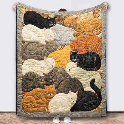 ⏳🔥TIJDELIJK 50% KORTING! ⏰🐱🎄 Vintage Kattenpatroon Flanel Deken – Zacht & Comfortabel ✨