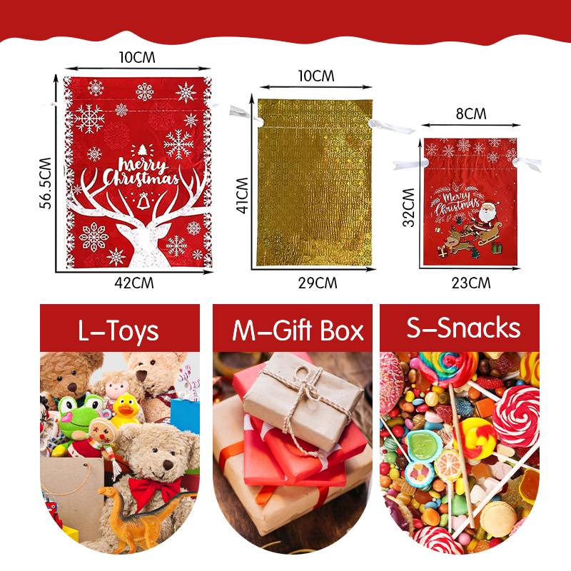 🎅🎁Kerstcadeauzakje met trekkoord