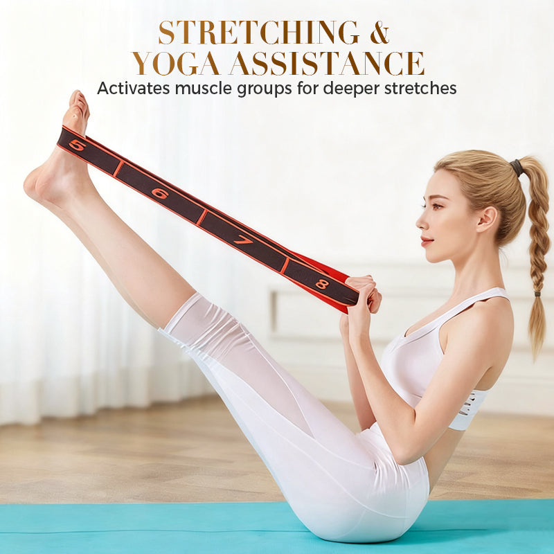 Fitnessweerstandsband voor stretchen en yoga