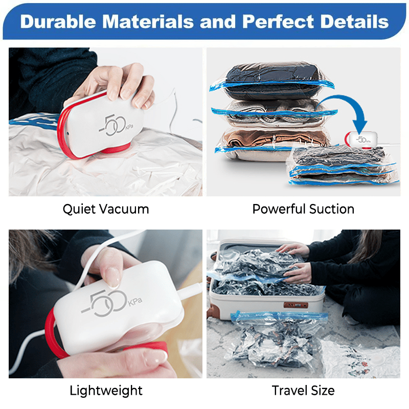 ✨️BEPERKTE UITVERKOOP 50% KORTING✨️9-pack lichtgewicht reistassen met USB-elektrische pomp