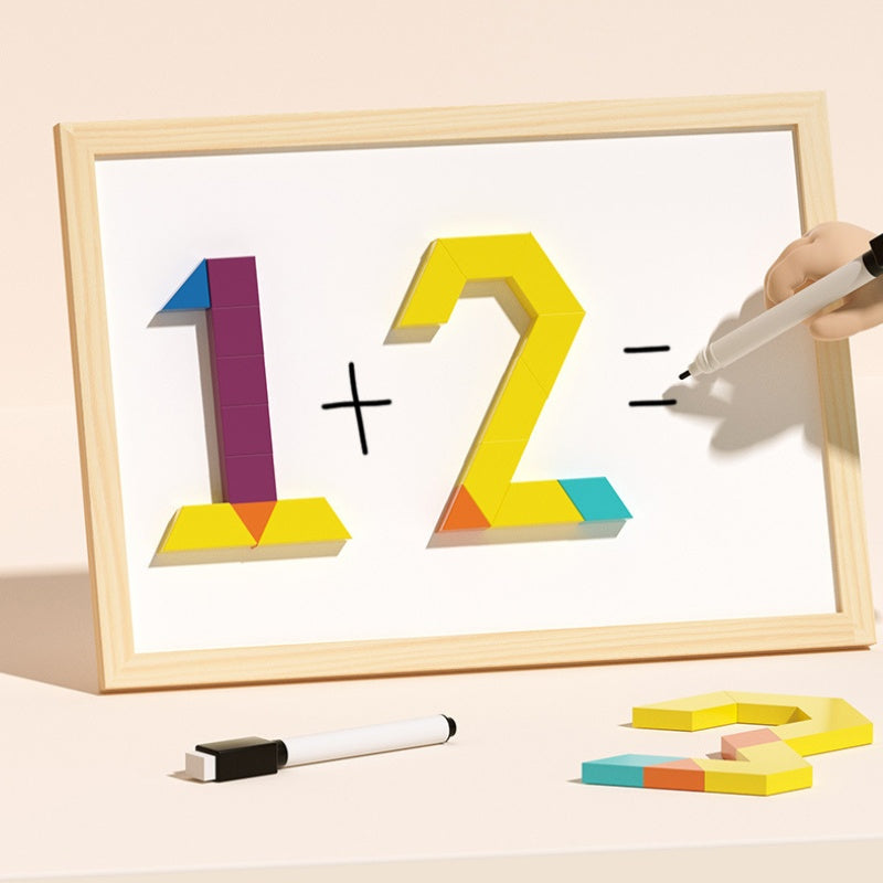 🎁Vroege kerstuitverkoop 56% KORTING🔥Houten magnetische patroonblokkenpuzzel set🧩