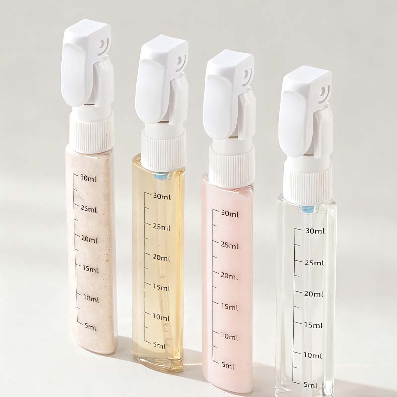 🧴4-in-1 Hervulbare Reisflessen Set – Lekvrij, Compact & Georganiseerd: Perfect Voor Reizen/Vakantie!
