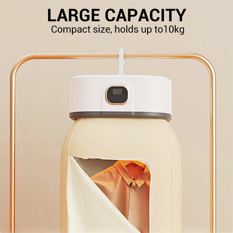 📦☀️ Draagbare Opvouwbare Mini Droger – 360° Hete Lucht Drogen, Grote Capaciteit & Reinigende Kracht（Perfect voor Reizen & Appartementen!）