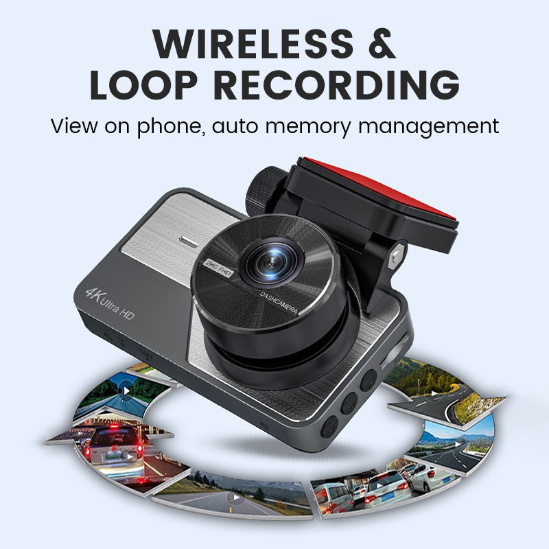 📹 NU 50% KORTING! ✨ 4K Ultra HD-autodashcam - Nachtzicht en lusopname met wifi en mobiele app-connectiviteit 🚗🌙