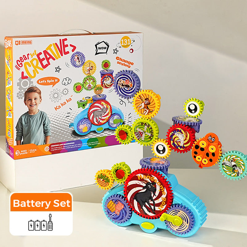 🔥 53% KORTING ! ✨ Elektrische Bouwstenen Speelgoed - Transformerende Tandwielen, STEM Leren, Ontwikkelt Fantasie en Logica ⚙️✨