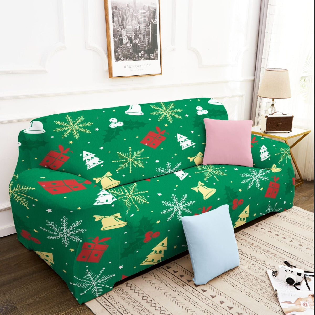 🎄✨ Universele Kerst Bankhoes – Volledige Bescherming & Feestelijke Make-over in 1 Minuut! 🛋️
