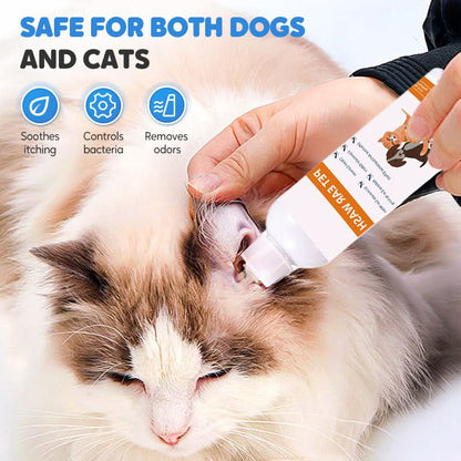 🐾 KOOP 2, KRIJG 1 GRATIS! ✨ Oorreiniger voor huisdieren - Zachte formule met verzachtende aloë vera voor honden en katten, voorkomt infecties en geurtjes 🌿👂