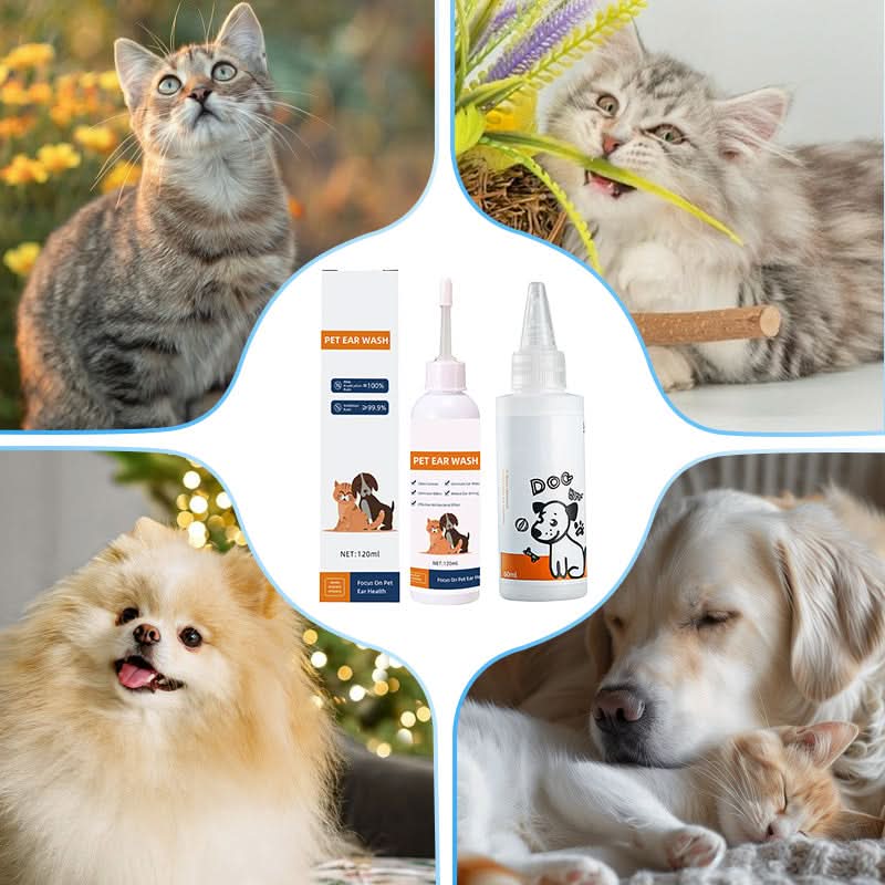 🐾 KOOP 2, KRIJG 1 GRATIS! ✨ Oorreiniger voor huisdieren - Zachte formule met verzachtende aloë vera voor honden en katten, voorkomt infecties en geurtjes 🌿👂
