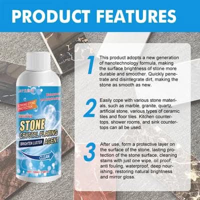 ✨ Koop 2, Krijg 1 Gratis! Stone Anti-Corrosie Kristalversterker – Verwijdert Roest & Vlekken Veilig