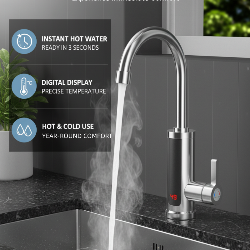 Tankless instant warmwaterverwarmerkraan