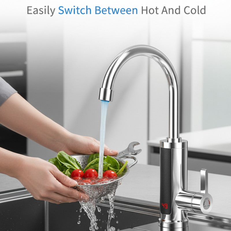 Tankless instant warmwaterverwarmerkraan