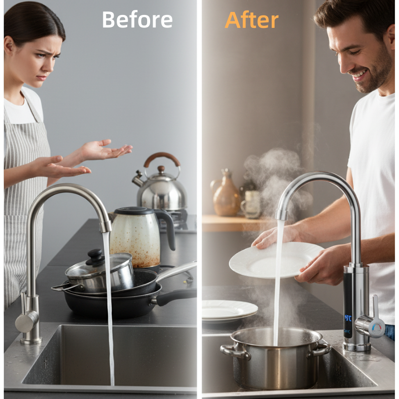 Tankless instant warmwaterverwarmerkraan