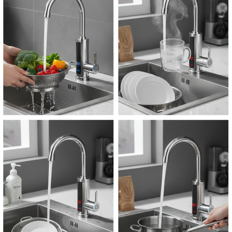 Tankless instant warmwaterverwarmerkraan