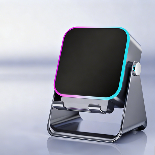 🔊📱 5-in-1 Draadloze Inductie Bluetooth-Luidspreker met Verstelbare Telefoonstandaard – Dubbele Connectiviteit, Dynamische Belichting & Lange Accu Duur（Perfect voor Multimedia Entertainment!）