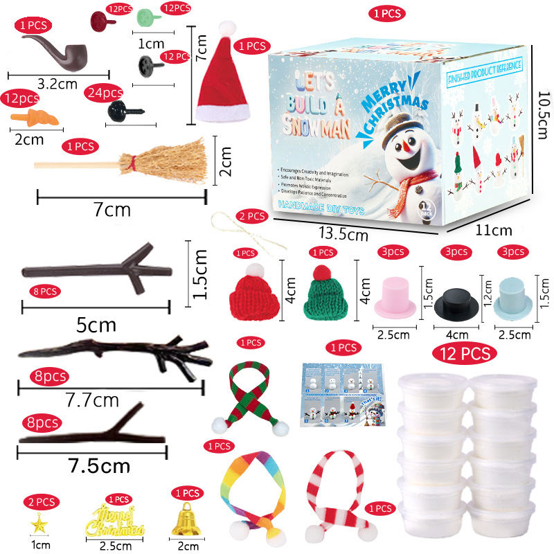 50% KORTING🎁Maak je eigen unieke sneeuwpop!☃️ -✨【DIY kerst-sneeuwpopknutselsets voor kinderen】✨