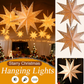 3D hangende kerststerlantaarn met verlichting