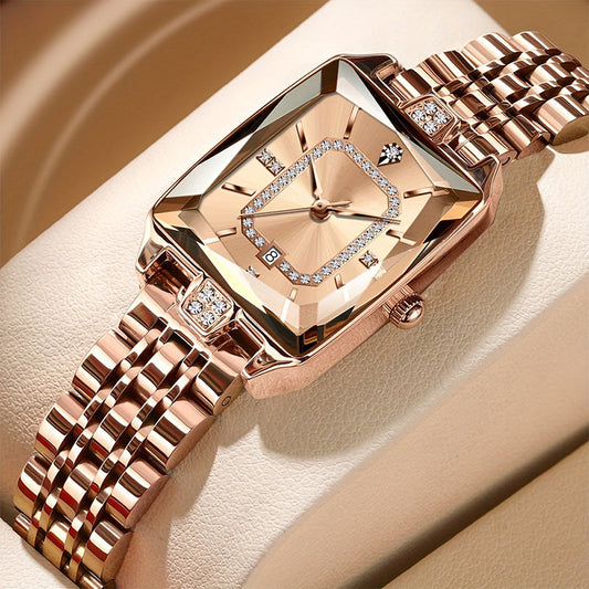 ⌚ 60% OFF LIMITED TIME! ✨ Women's Square Rhinestone Quartz Watch - Crystal Dial with Stainless Steel Mesh Strap for Elegant Style 💎🌟