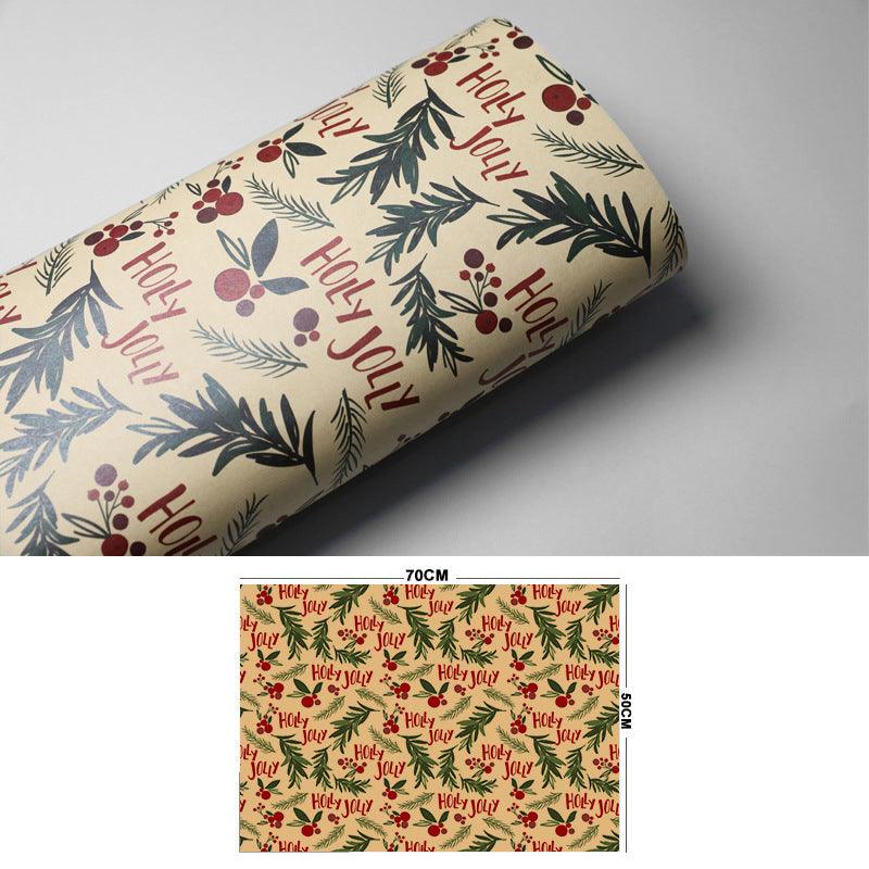 Vintage Kerst Kraftpapier voor Cadeaus & Knutselwerk