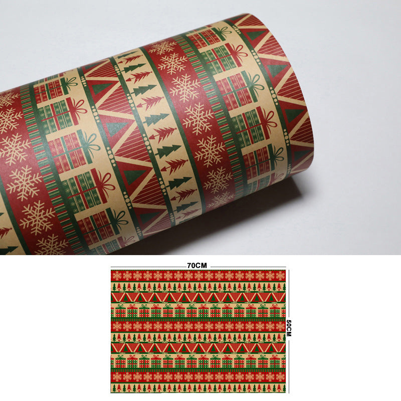 Vintage Kerst Kraftpapier voor Cadeaus & Knutselwerk