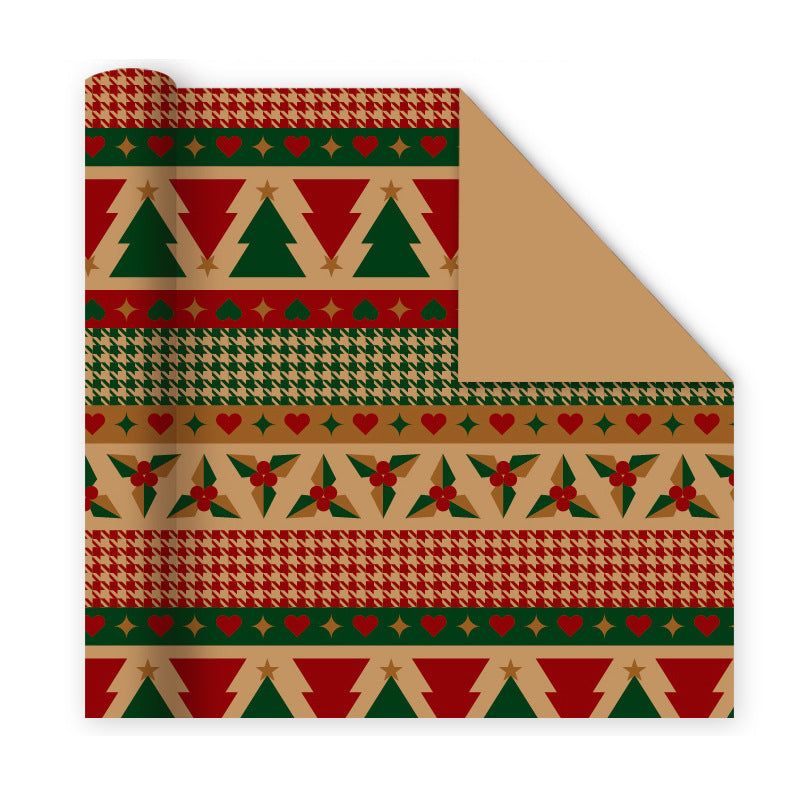 Vintage Kerst Kraftpapier voor Cadeaus & Knutselwerk