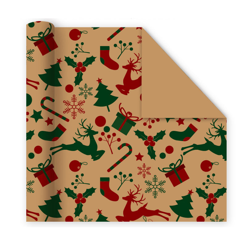 Vintage Kerst Kraftpapier voor Cadeaus & Knutselwerk