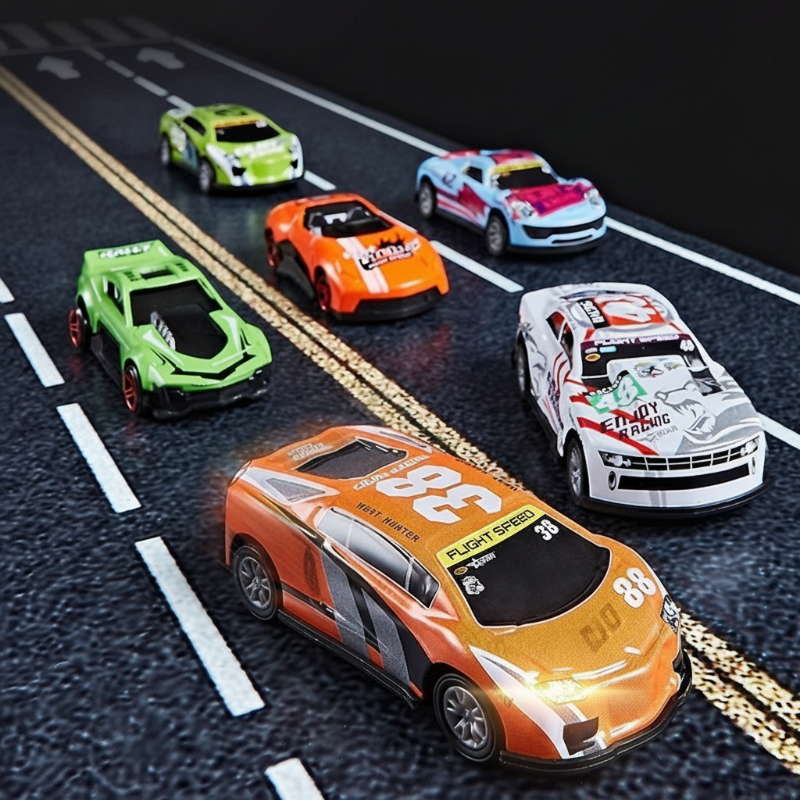 ✨ 12 metalen auto’s inbegrepen – klaar voor eindeloos raceplezier!