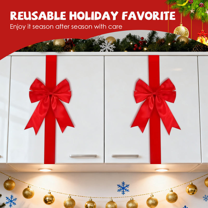 🎅Christmas Special: 50% OFF🎁Large Christmas Cabinet Door Ribbon Bow